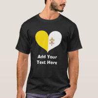 Personnalisé I Love Vatican City Drapeau T-shirt