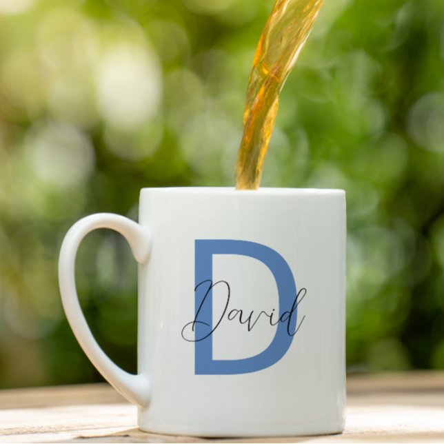Personnalisé initial tendance Nom café Mug (Créateur téléchargé)
