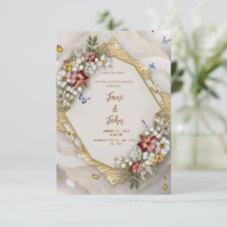 [Personnalisé] Invitation au mariage dans le jardi