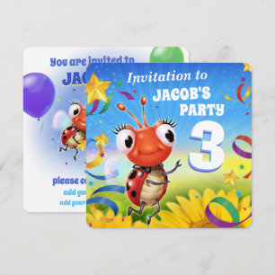 Personnalisé invitation de fête d'anniversaire gar