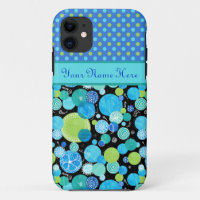Personnalisé iPhone 5/5s Coque : Quirky Moons, Poi