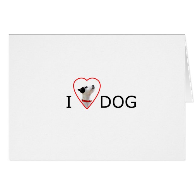 Personnalisé J'aime Chien Coeur (Devant horizontal)