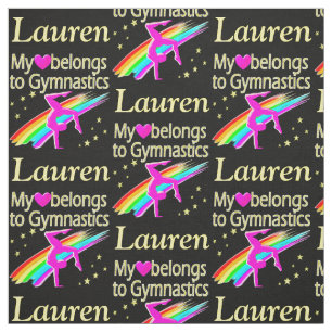 PERSONNALISÉ J'AIME GYMNASTIQUE BEAU TISSU