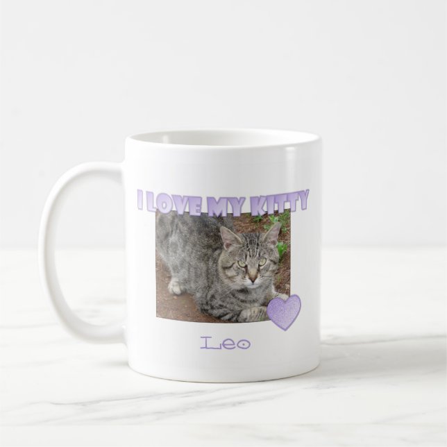 Personnalisé : J'aime ma tasse de Kitty (Gauche)