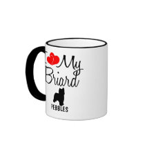 Personnalisé J'Aime Mon Briard Mug