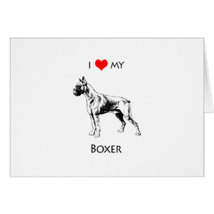 Personnalisé J'Aime Mon Coeur Chien Boxer