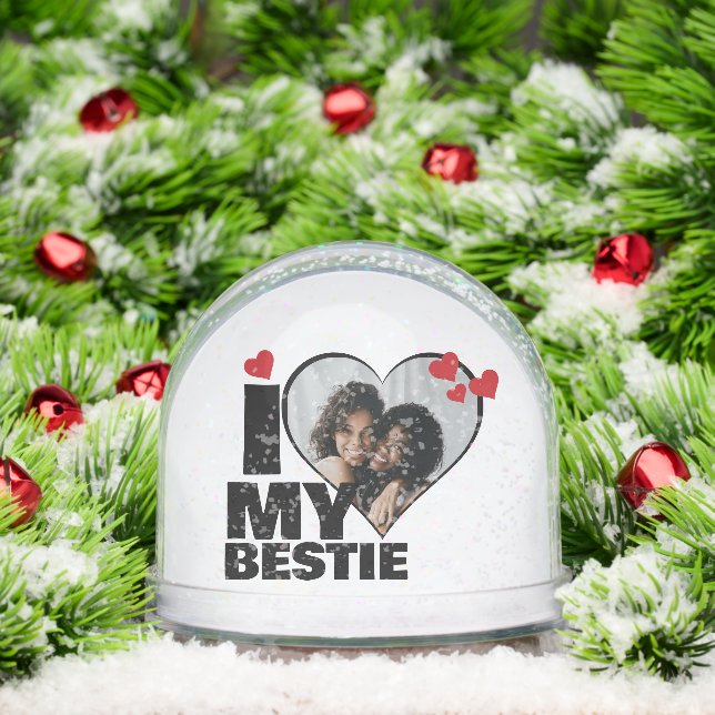 Personnalisé J'aime mon coeur de bestie Photo (Noël)