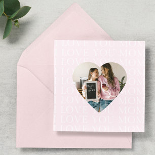 Personnalisé Je t'aime Maman Coeur Photo