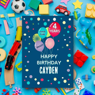 Personnalisé Joyeux 4e anniversaire toute carte en