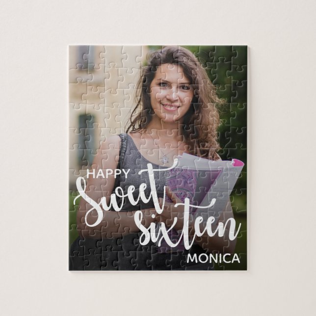 Personnalisé Joyeux Sucré 16 | Puzzle d'anniversai (Vertical)