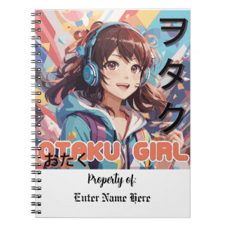 Personnalisé Kawaii Otaku Girl Anime Carnet