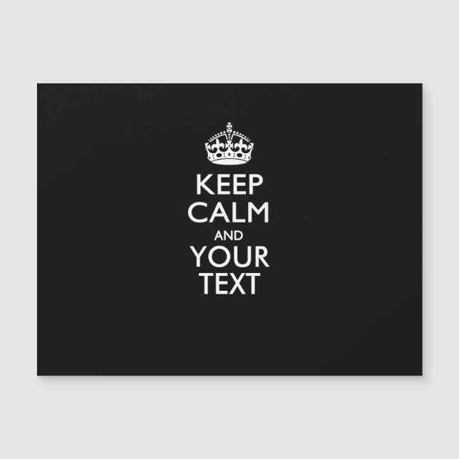 Personnalisé KEEP CALM Changer de couleur Arrière  (Devant)