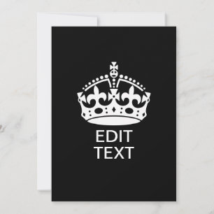 Personnalisé KEEP CALM CROWN Modifier le texte