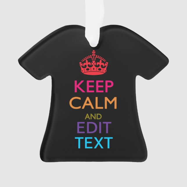 Personnalisé KEEP CALM Votre texte Multicolore (devant)