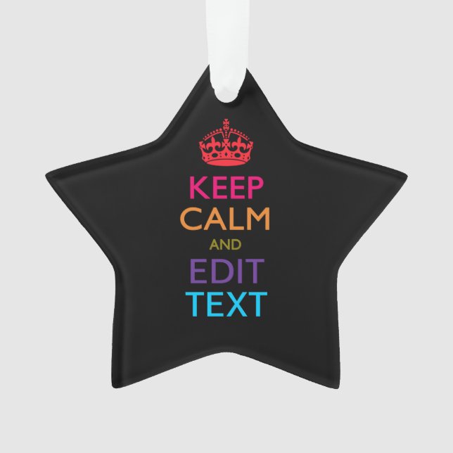 Personnalisé KEEP CALM Votre texte Multicolore (devant)