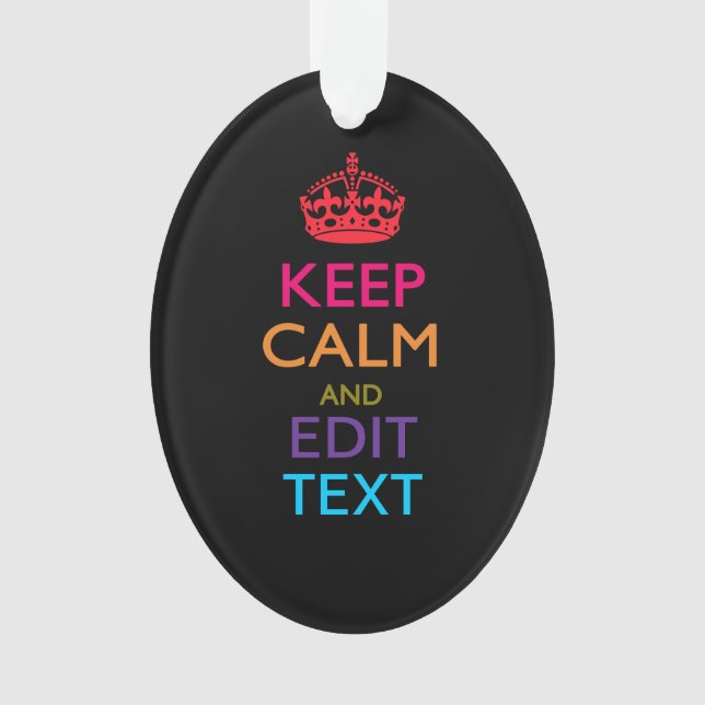 Personnalisé KEEP CALM Votre texte Multicolore (devant)
