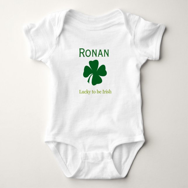Personnalisé Lucky to be Irish bébé Body Suit Cade (Devant)