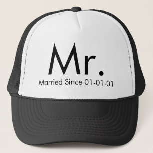 Personnalisé M. Just Married Groom Casquette
