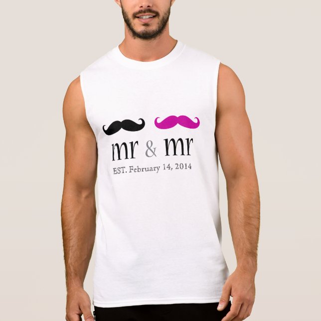 Personnalisé M. & M. Mustache T-Shirt (Devant)