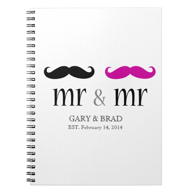 Personnalisé M. & Mr Mustache Journal (Devant)