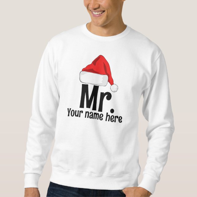 Personnalisé M. Père Noël Sweatshirt (Devant)