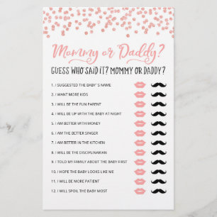 Personnalisé Maman ou Papa Baby shower partie