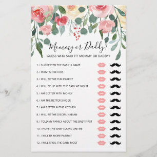 Personnalisé Maman ou Papa Baby shower partie