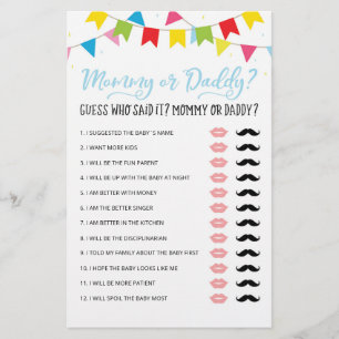 Personnalisé Maman ou Papa Baby shower partie