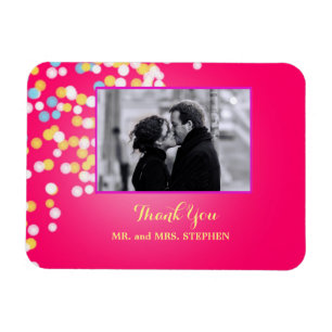 Personnalisé Mariage Favoriser Merci Photo Magnet