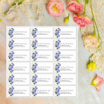 Personnalisé Mariage Invité Étiquette de adresse B<br><div class="desc">Mariages invités étiquettes de adresse personnalisés. La feuille design 14" x1 14" contient 18 étiquettes d'adresse de retour. Personnalisez ce modèle pour ajouter chaque nom et adresse. Une police de script sophistiquée pour le nom est au-dessus de chaque adresse. Les rouleaux sont numérotés de gauche à droite. Faites un zoom...</div>