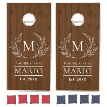 Personnalisé Mariage moderne en bois foncé rustiqu