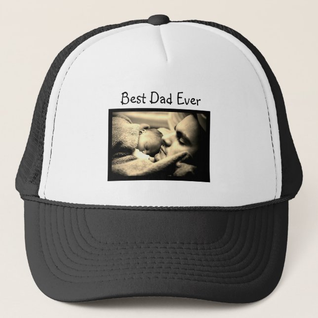 Personnalisé Meilleur Papa Jamais, Casquette de ba (Devant)
