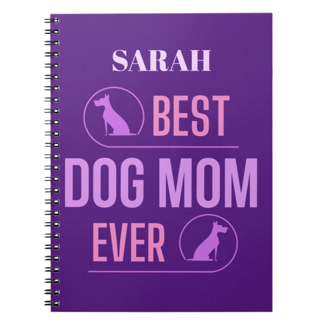 Personnalisé Meilleure maman chien jamais, Carnet (Devant)