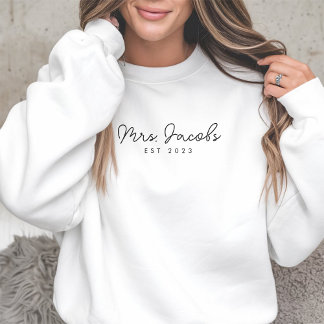 Personnalisé Mme Sweatshirt Vêtements nuptiaux