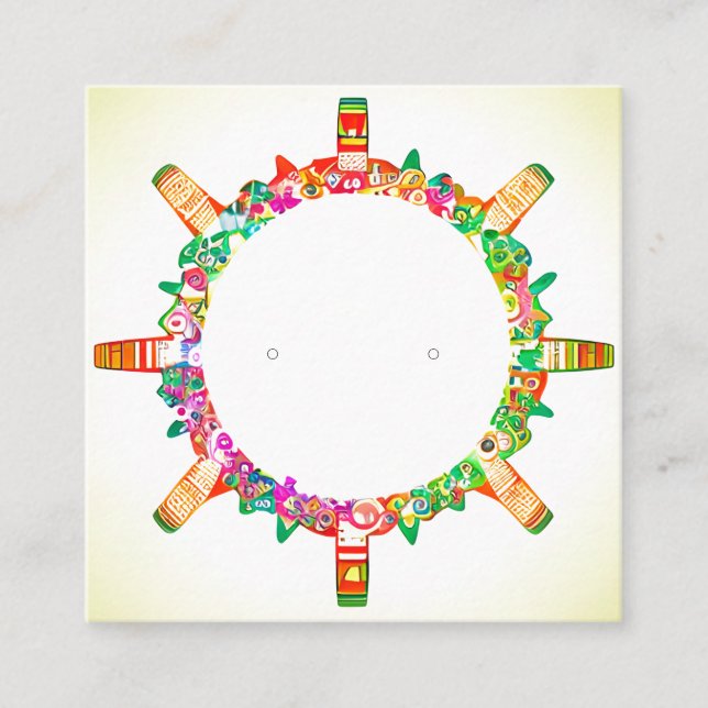 Personnalisé Moderne Coloré Floral Petites Cartes  (Devant)