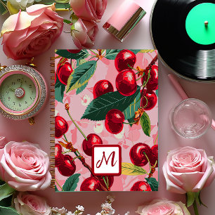 Personnalisé Monogramme Rose Retro Cherry Business