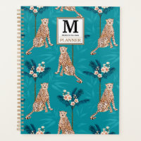 Personnalisé Monogrammed Blue Leopard Motif 2023