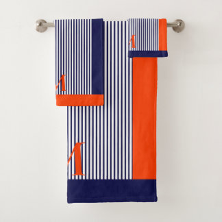 Personnalisé Navy Et Orange Esthétique Nautique