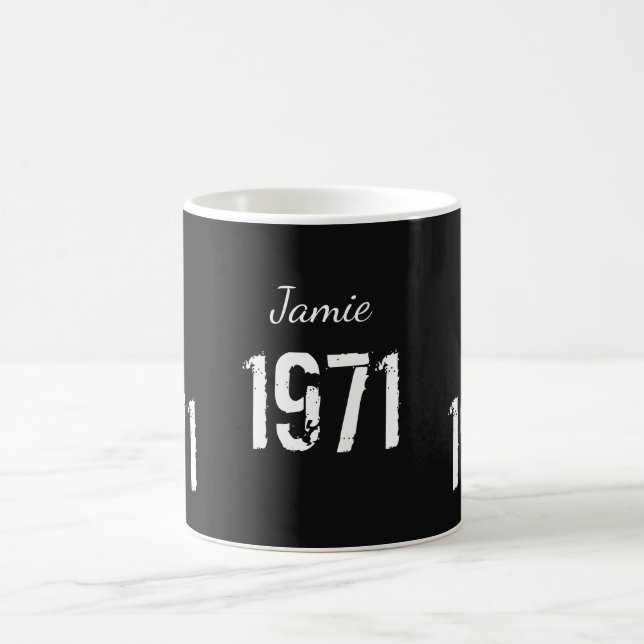 Personnalisé Né en 1971 Anniversaire Mug (Centre)