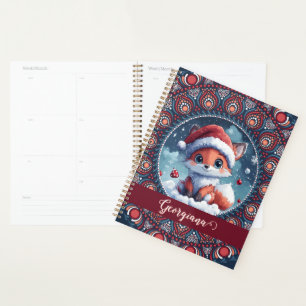 Personnalisé Noël mignon Kawaii Fox Dot Mandala