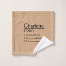 Personnalisé Nom de la définition de serviette