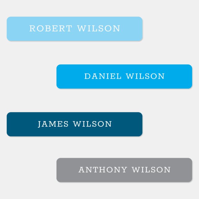 Personnalisé Nom Étiquette Stickers Garçons Enfant (Groupe)