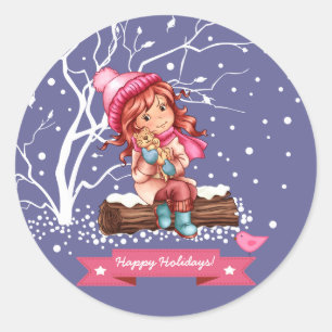 Personnalisé Nom Girly Design Stickers Cadeau de 