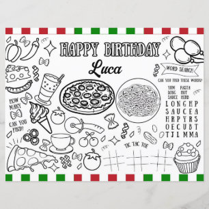 Personnalisé Nom Italien Anniversaire Coloris