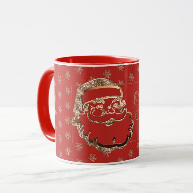 Personnalisé Nom Olivia's Christmas Mug Cute Père  (Devant gauche)
