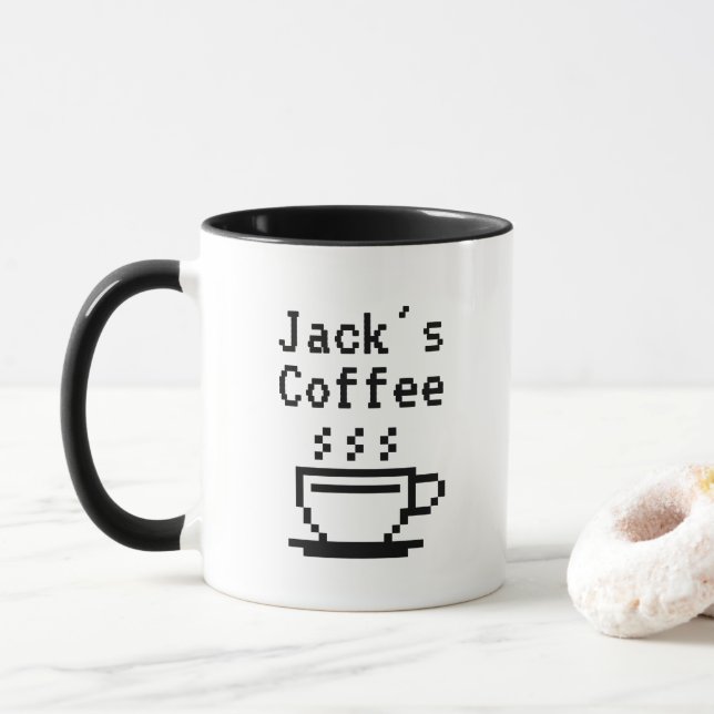 Personnalisé nom personnalisé café tasse cadeau (Avec donut)