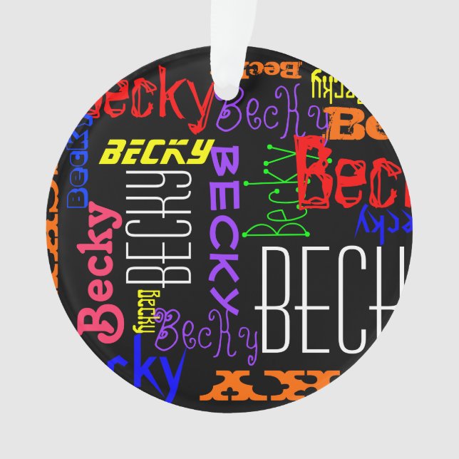 Personnalisé Nom Personnalisé Collage Coloré (devant)