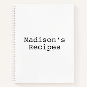Personnalisé Nom Recette Livre cadeau de fête des