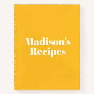 Personnalisé Nom Recette Livre cadeau de fête des