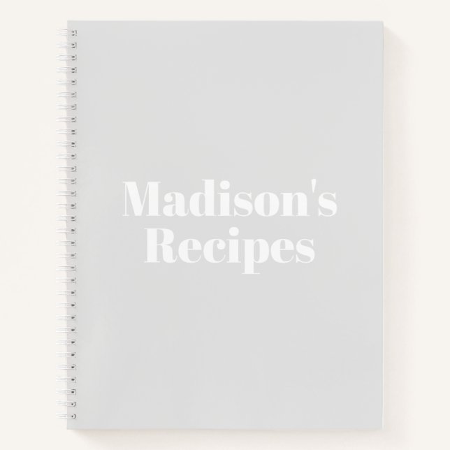 Personnalisé Nom Recette Livre cadeau de fête des  (Devant)